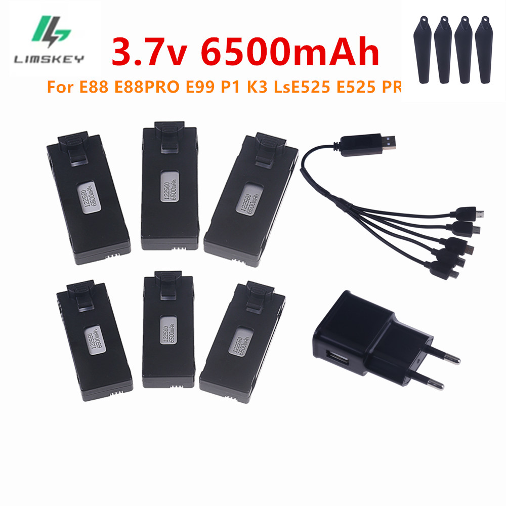 Eachine Drone E58 - 3.7V 6500mAh 리포 배터리 및 충전기